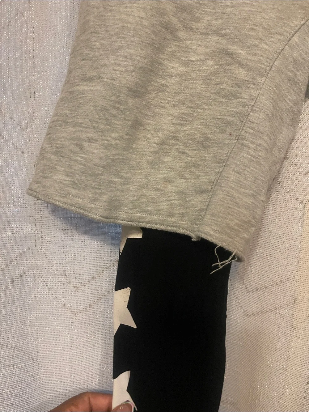 art class Gray Short with attached Leggings Black Star-Print Legs REFER PICS/VID